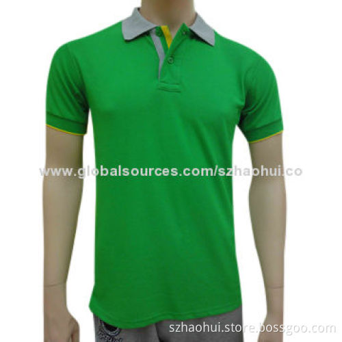 Men's high quality cotton pique polo shirt for golfer/businessmen, OEM brand is available